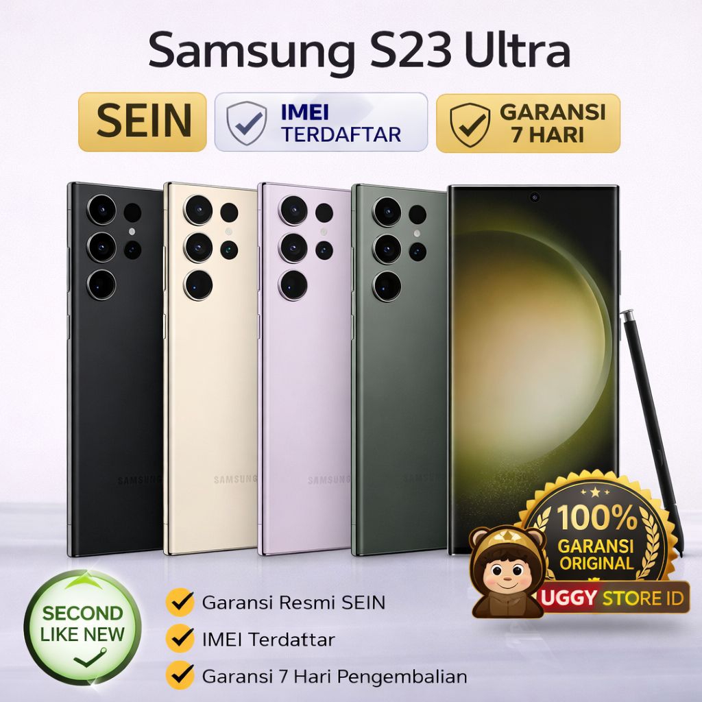 Samsung s23 ultra 12/512 second like new garansi resmi sein