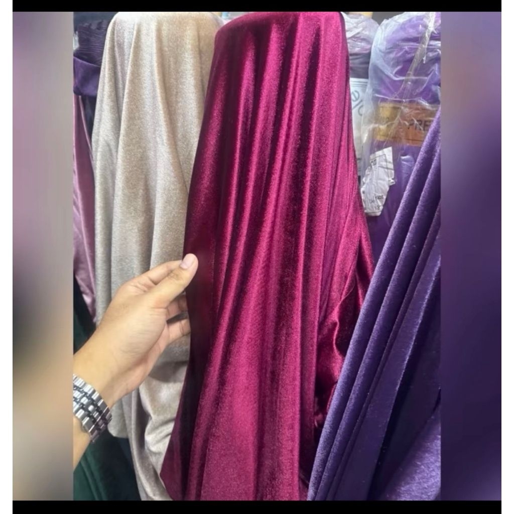 Bahan Kain buludru polos premium/kain buludru high quality