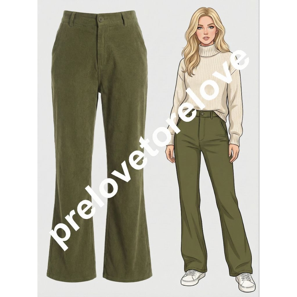 (prelove/second/bekas) Celana Chinos Stretch Wanita Cutbray