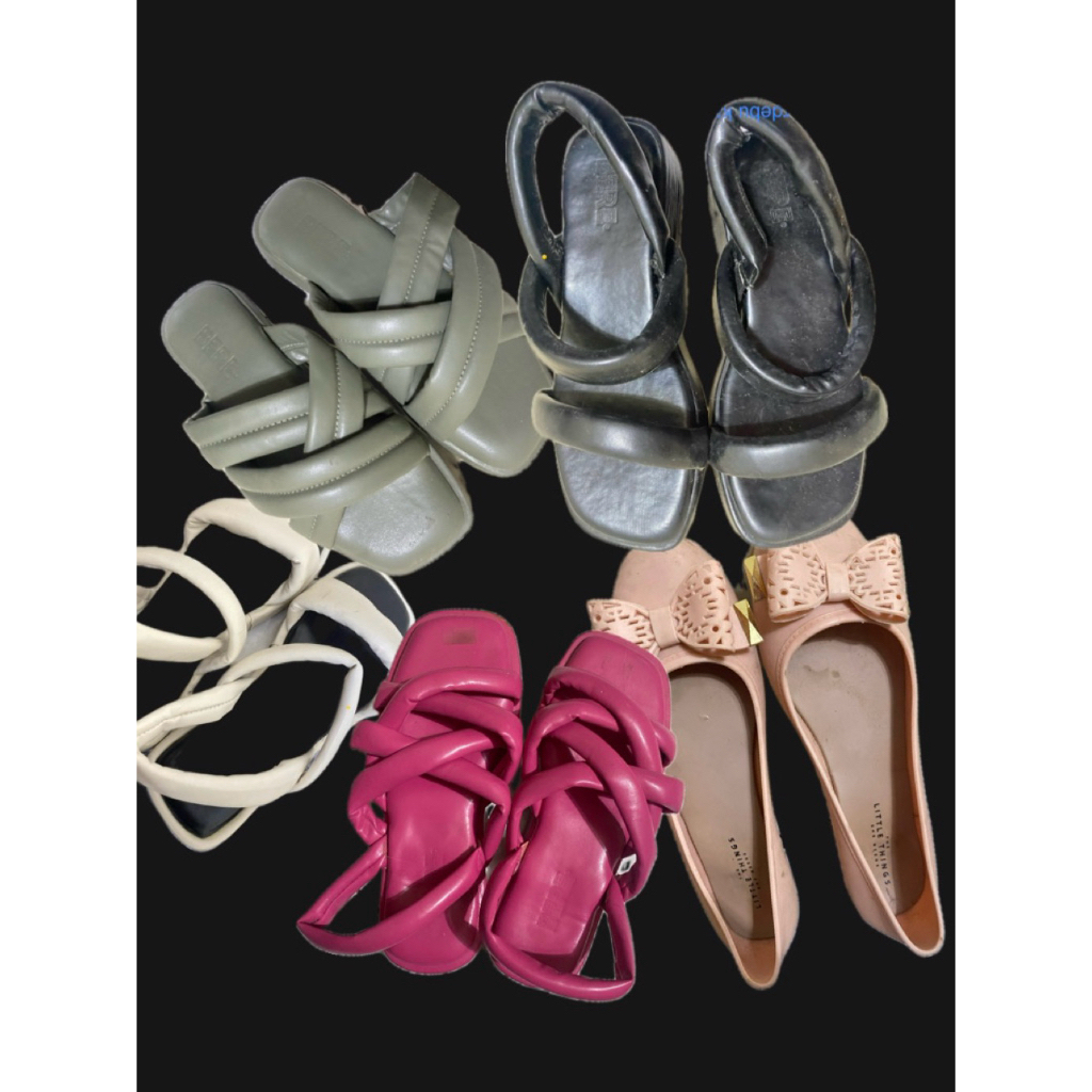 preloved sepatu sandal platform flatshoes