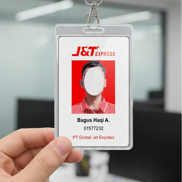 Cetak ID Card JNT kartu nama idcard custom dua sisi glosy