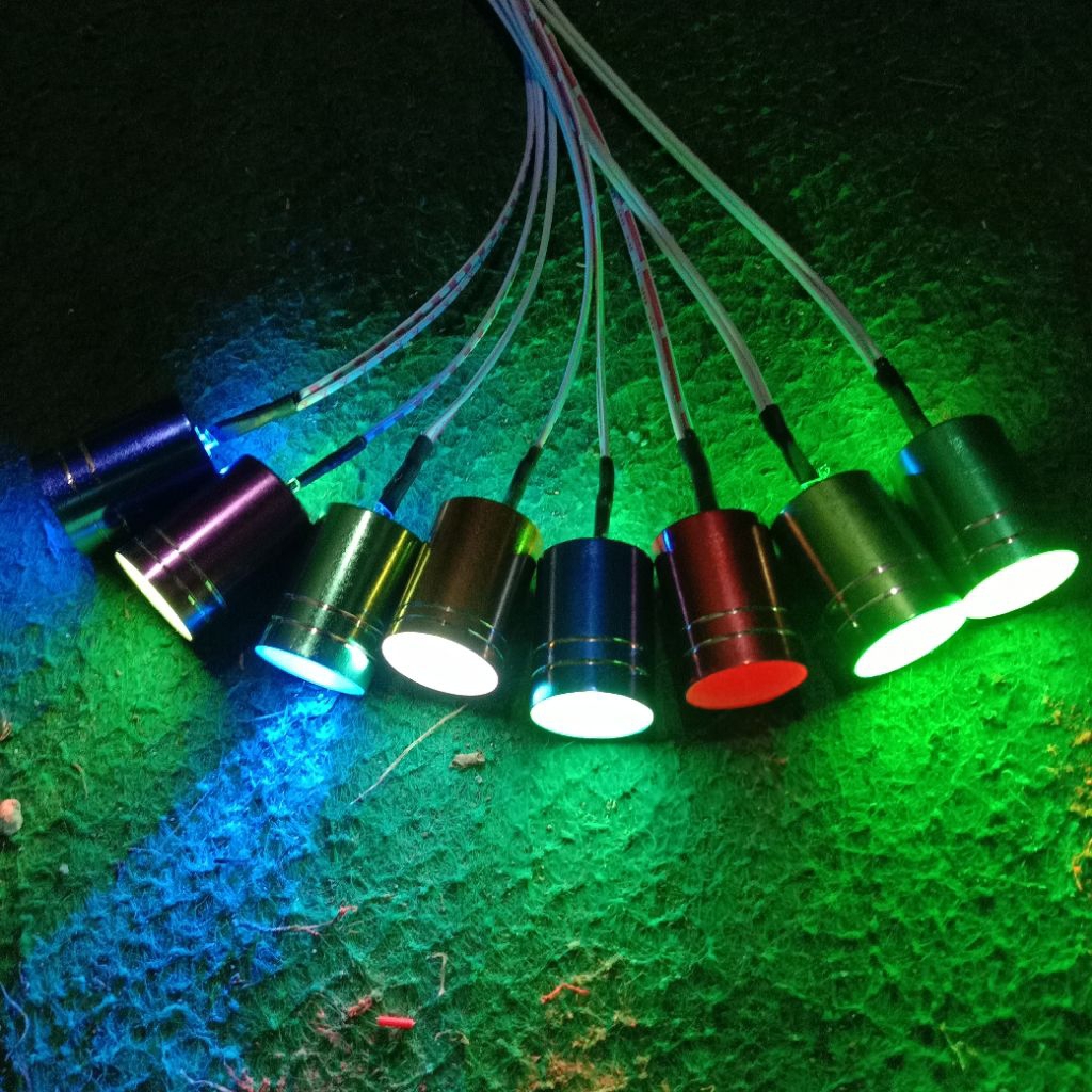 Sepaket lighting 8 biji lampu sorot sound miniatur warna RGB+USB tinggal colok langsung nyala