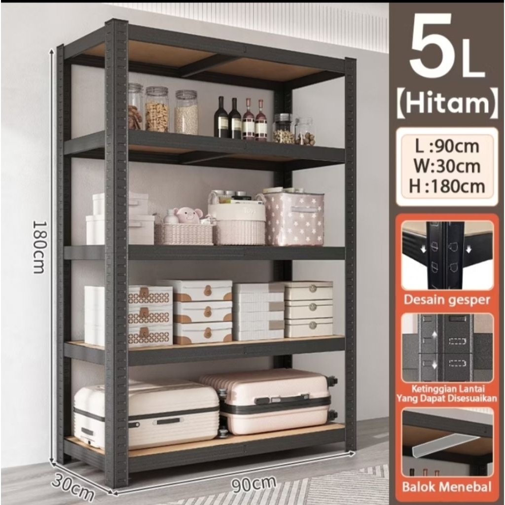 RAK SUSUN BESI 5L Rak Serbaguna Lemari Susun besi rak gudang rak toko