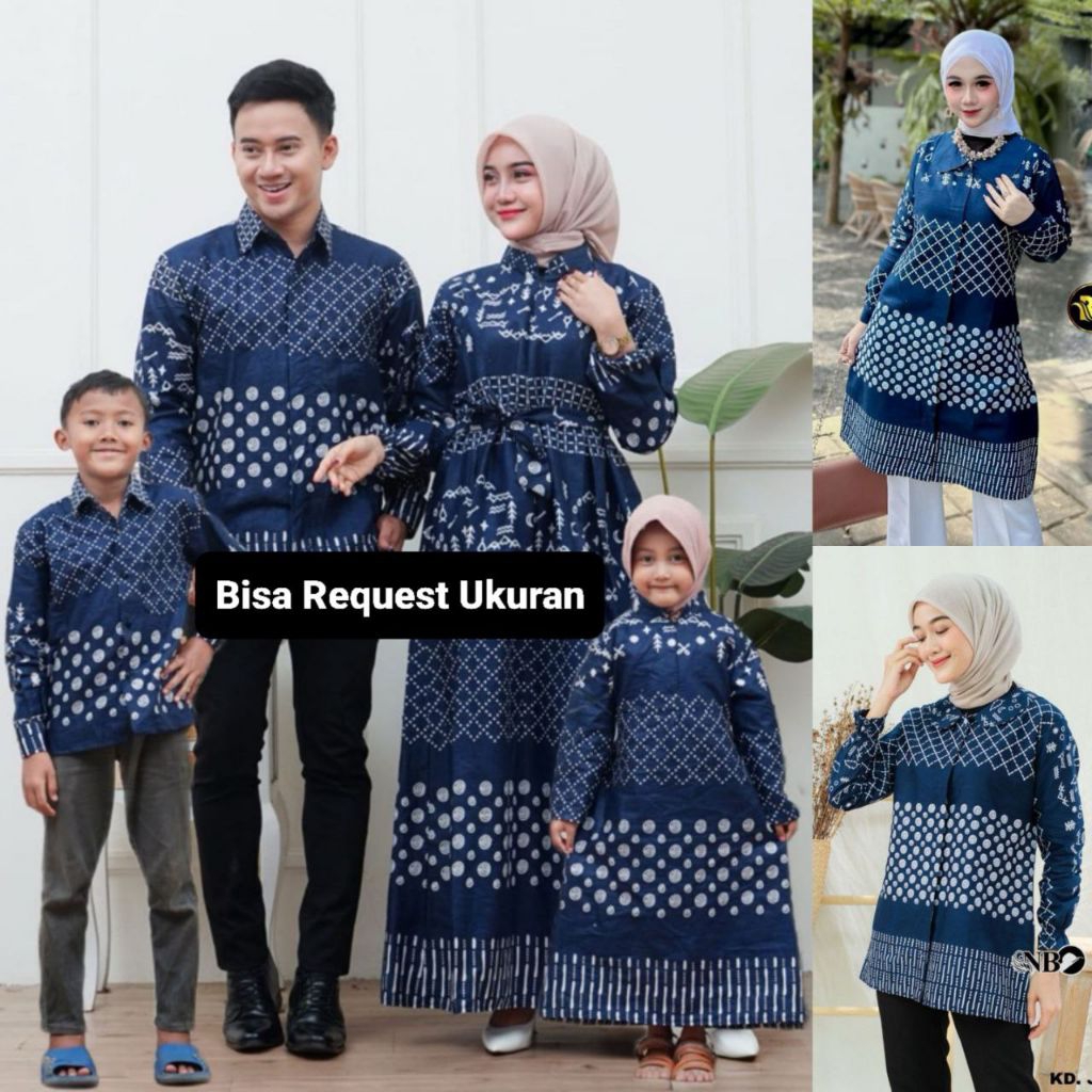 BAJU SERAGAM BATIK COUPLE GAMIS PASANGAN SARIMBIT KELUARGA CUSTOM ANAK BALITA REMAJA CEWEK COWOK / A