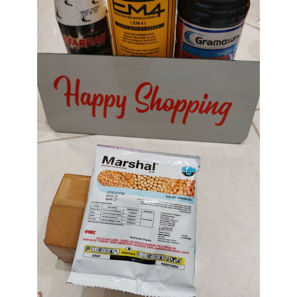 Marshal insektisida PAKETAN 3 SASET obat hama Yuyu sejenis kepiting sawah
