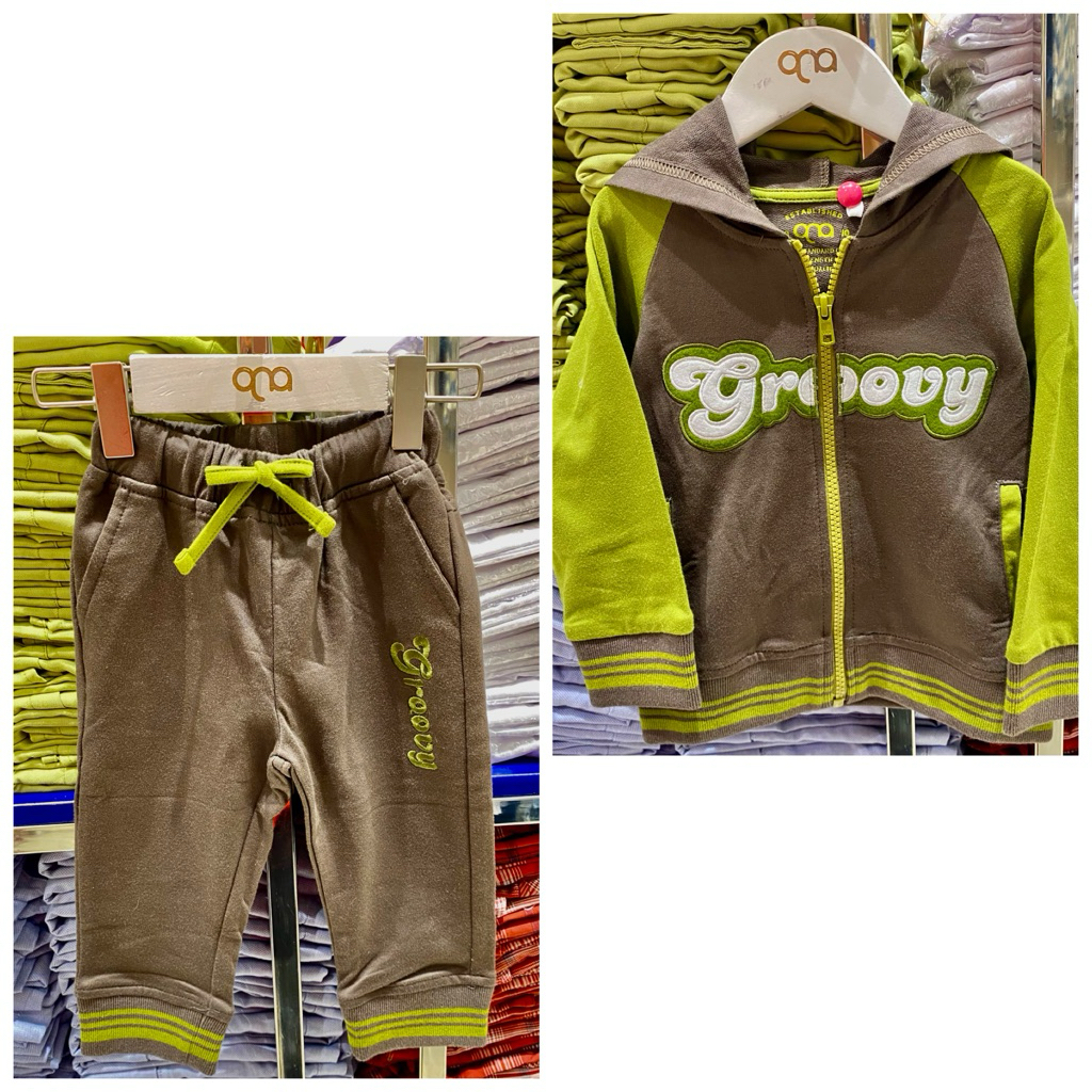 SETELAN JAKET DAN TRAINING ANAK LAKI-LAKI ORIGINAL BRAND QNA (1-4th) ANC’24