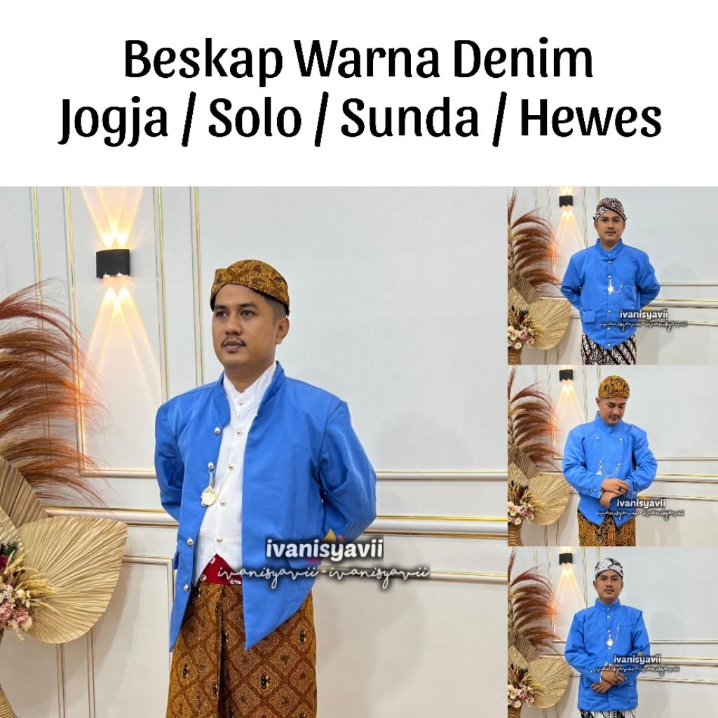 • ivanisyavii • Beskap Warna Biru Denim / Warna Lain - Jogja / Solo / Sunda / Hewes | ~bskp
