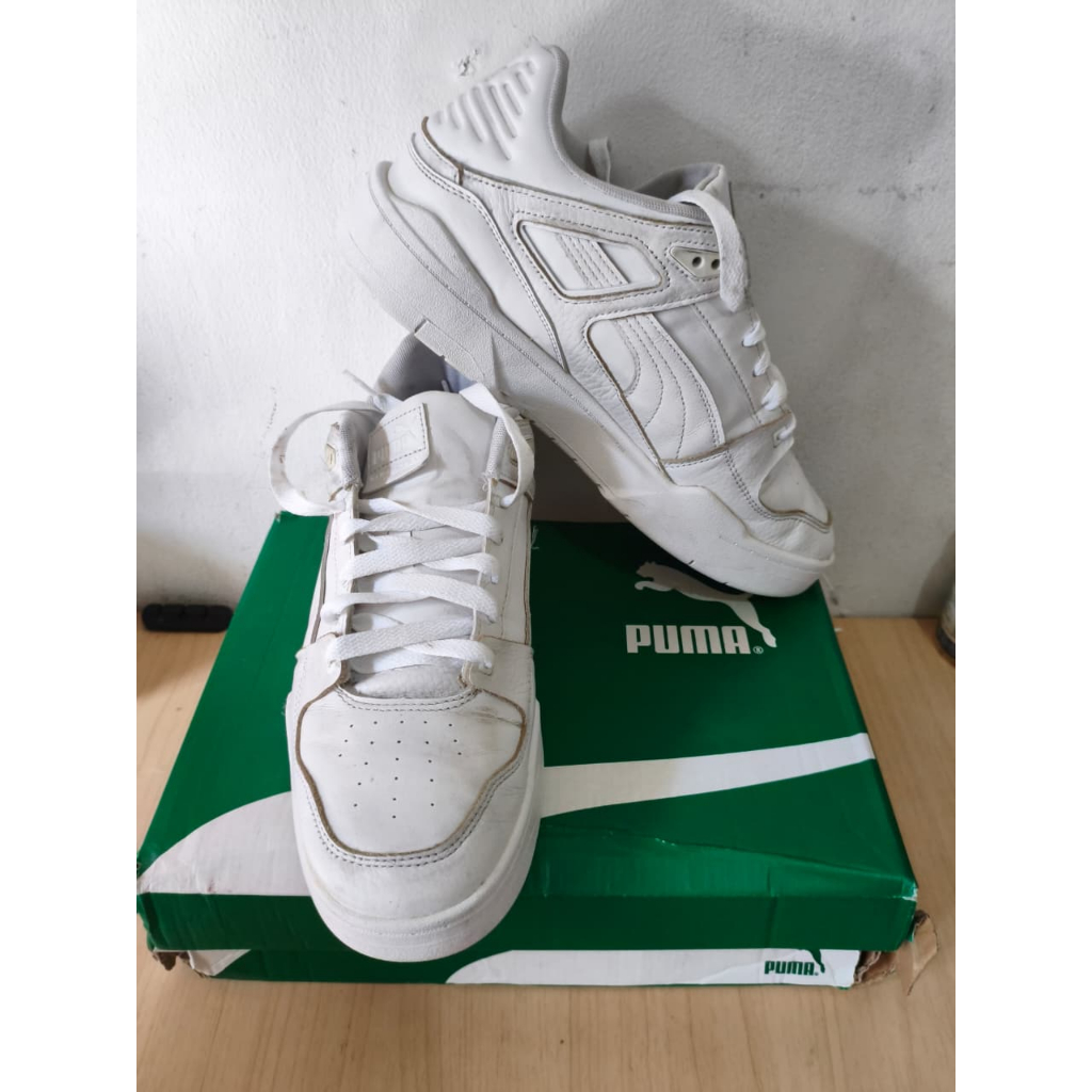 Puma Slipstream Leather Sneakers White Sepatu Puma Slipstream Putih EU 44.5 US 11