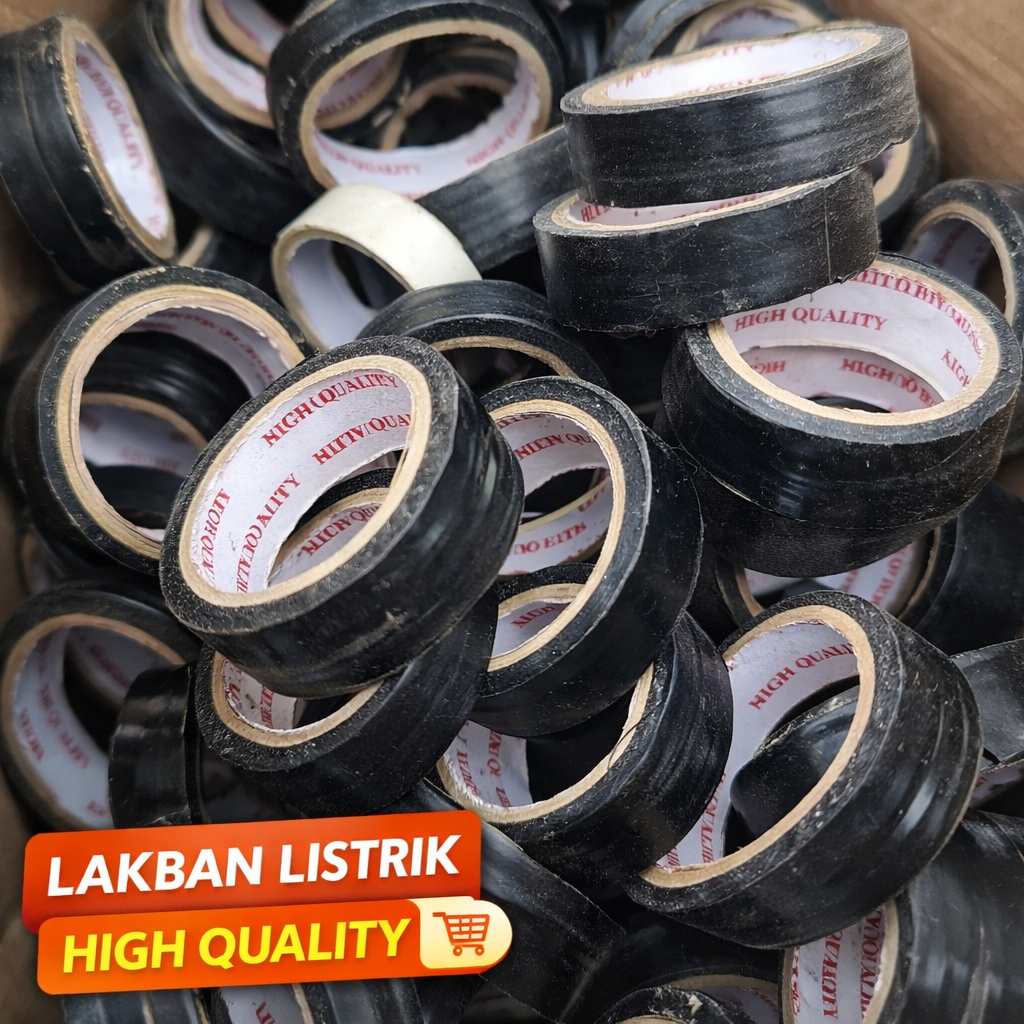 Isolasi Listrik Hitam Bekas Setengah Gulung | Murah & Masih Lengket