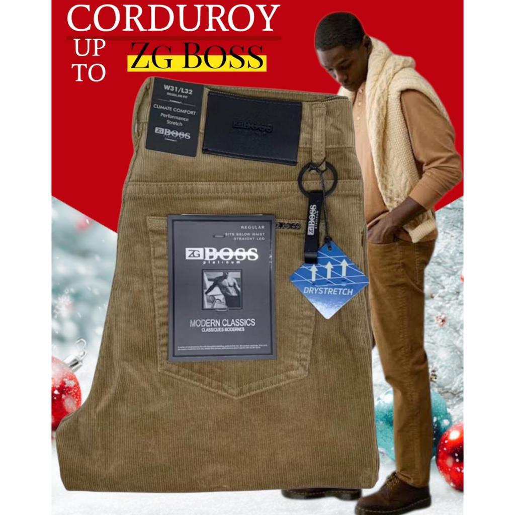 Celana Pria Corduroy Stretch ZG BOSS mocca- Regular (STANDAR) #Celanapriacodoray #celanaboss#Corduro
