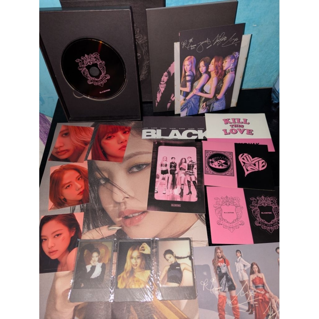 UNSEALED FULLSET 3 PHOTOCARD ALBUM BLACKPINK KILL THIS LOVE BLACK VERSION album kill this love PC JE