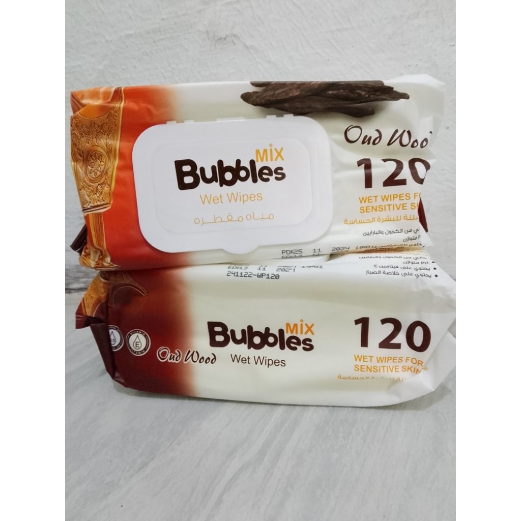 tissue basah bubbles mix Oud wood120
