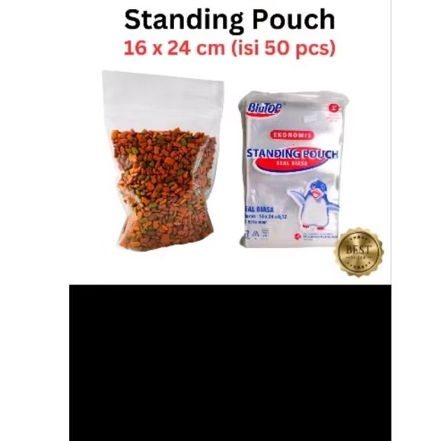 standing pouch ukuran 16×24