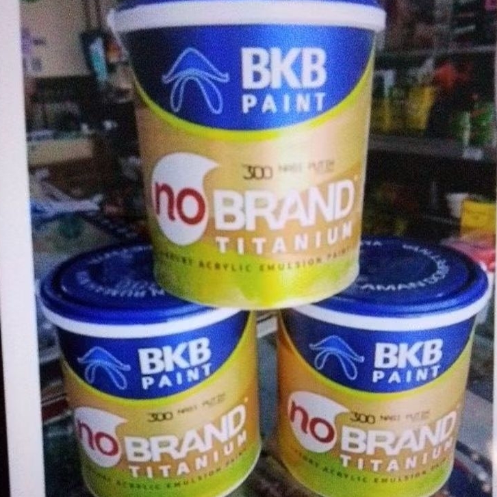 Cat Tembok Interior Eksterior No Brand Titanium 5Kg Warna Putih