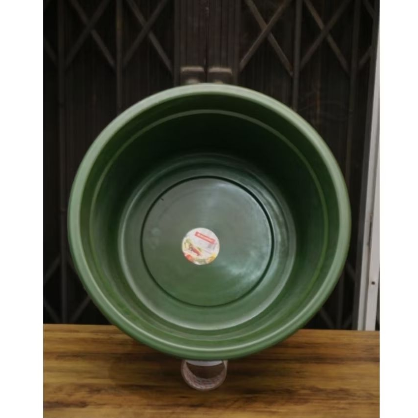 Bak USA 45 Hijau | Bak Plastik Tebal Diameter 50cm Tinggi 30cm | Ember Besar Serbaguna
