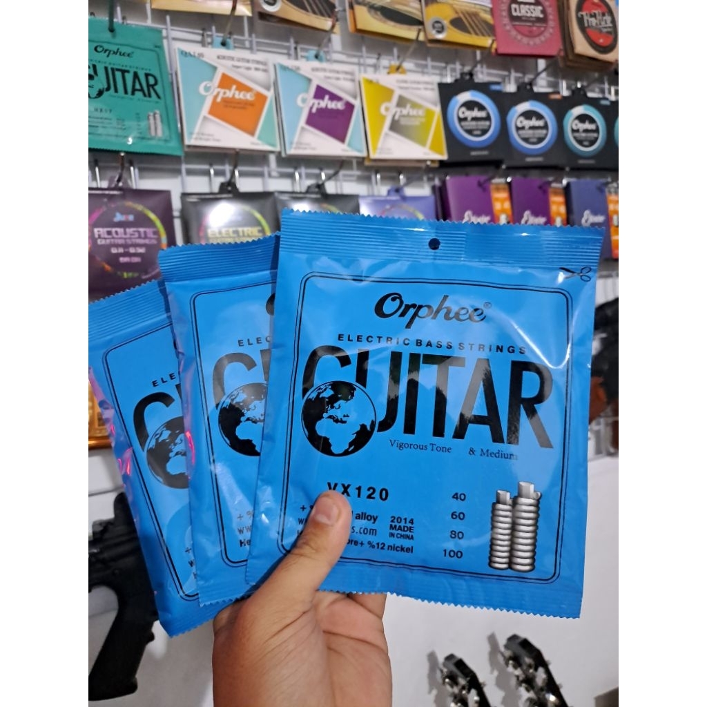 SENAR GITAR BASS ORPHEE ORIGINAL VX120 ELEKTRIK 4 SENAR FULLSET / SENAR GITAR ELEKTRIK BASS ORPHEE O