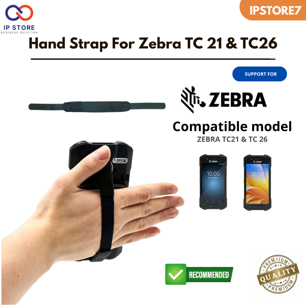 Zebra Hand Strap Scanner Android Zebra TC 21 & TC26 Tali Tangan Elastis untuk Casing Pelindung Kompa