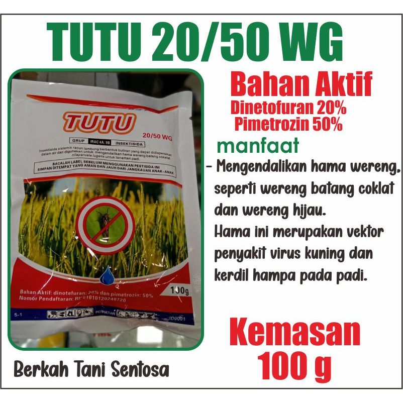 TUTU 20/50 WG Insektisida Bahan Aktif Dinetofuran Pimetrozin