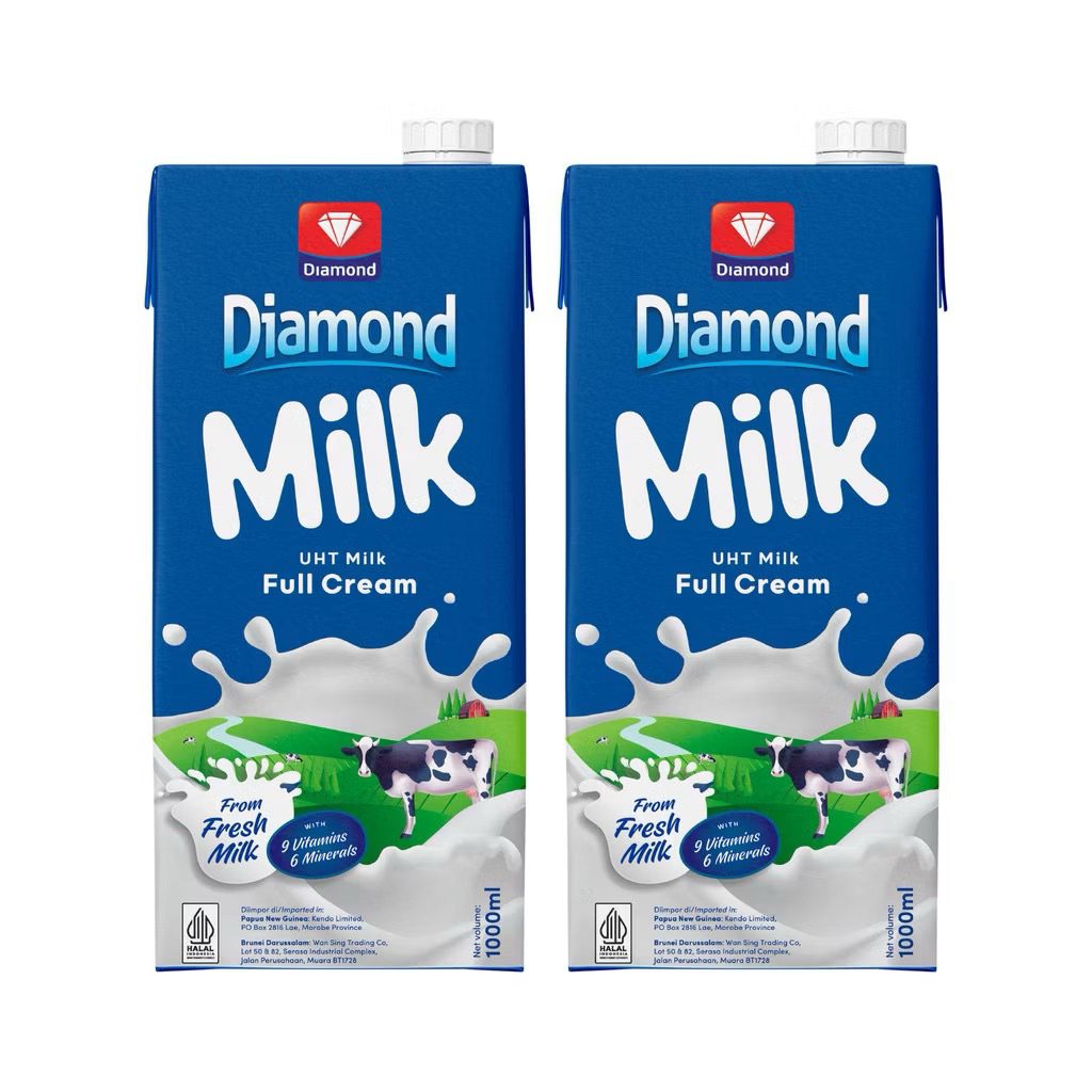 DIAMOND SUSU UHT FULL CREAM 1 LITER GROSIR PER KARTON GOJEK GRAB INSTANT ONLY