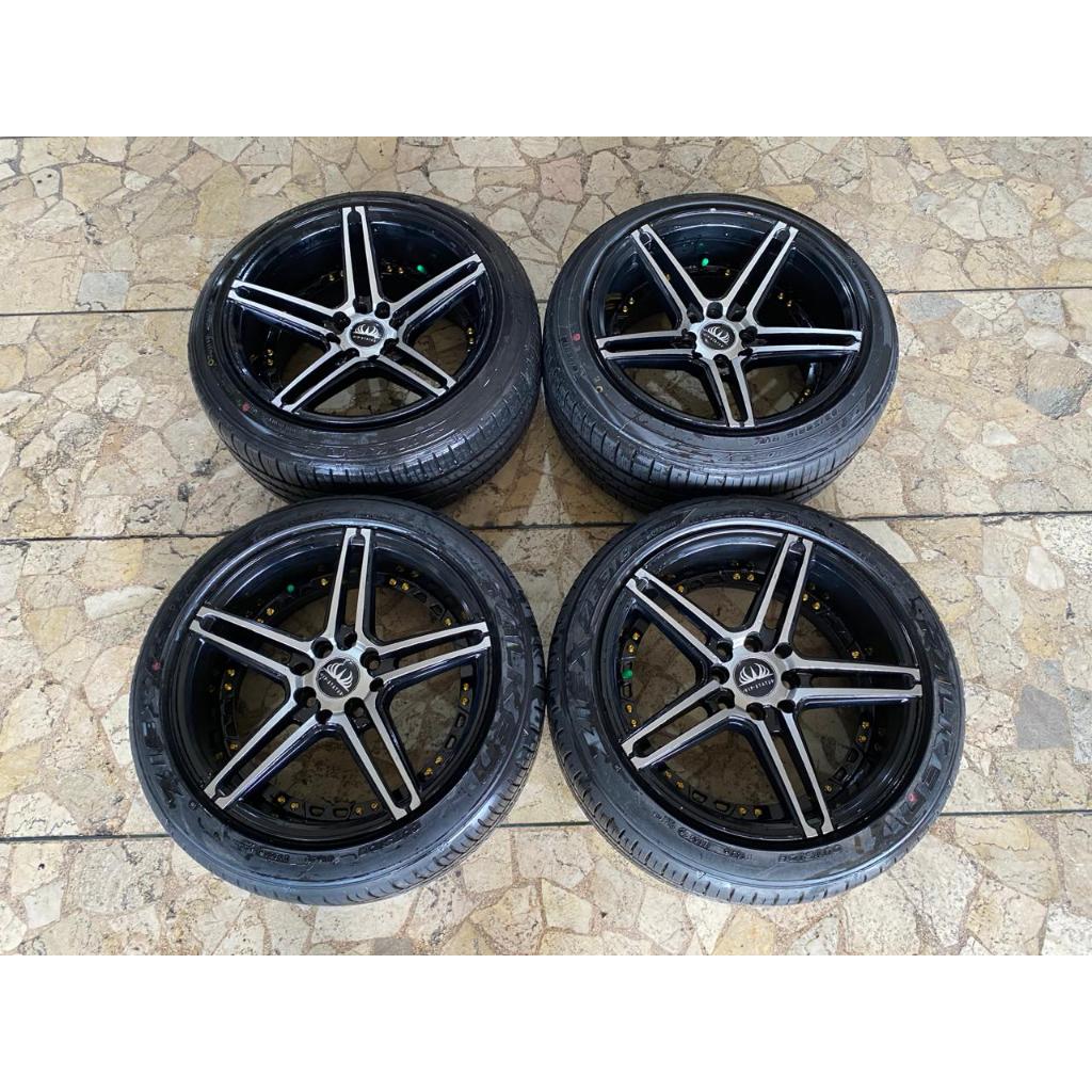 Velg Mobil Seken VIP STATUS Ring 16 PCD 4X100/114 + Ban 185/195 50 r16 FALKEN SIAP PASANG