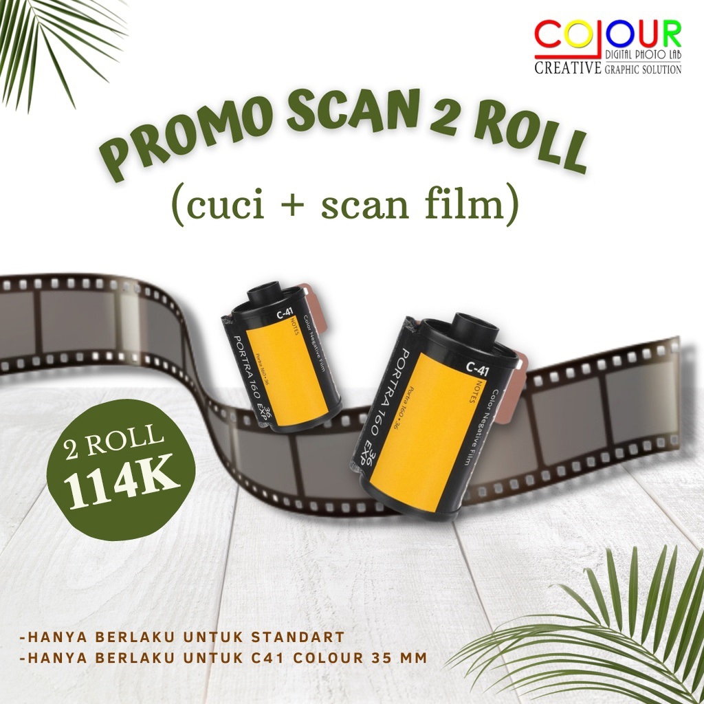 (PROMO SCAN 2 ROLL) Jasa Develop & scan standar / Cuci Roll film