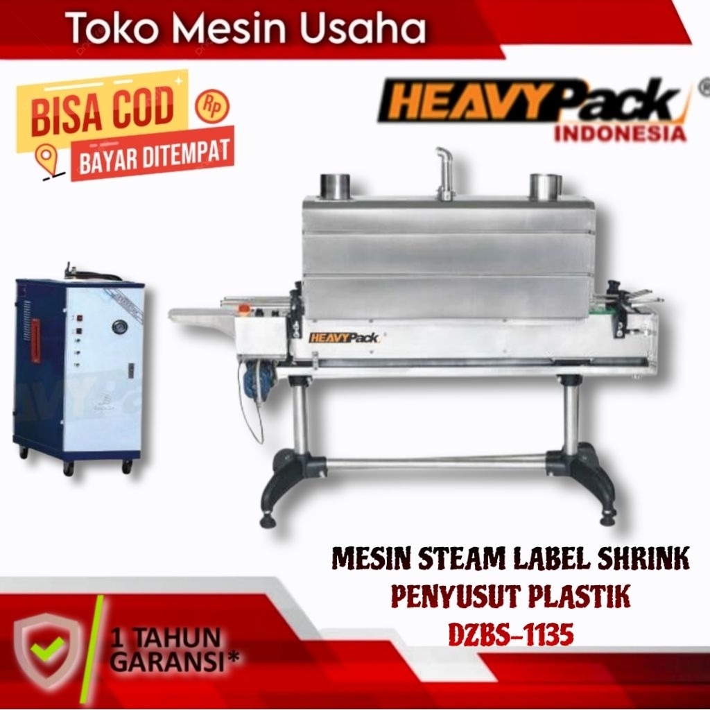 Mesin Shrink Steam Generator Label Botol DZBS-1135 HEAVYPACK