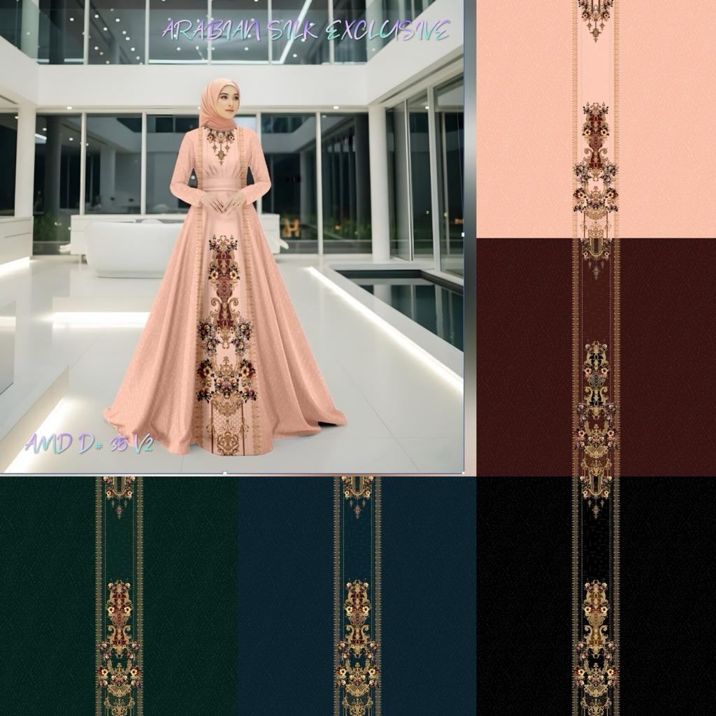 KAIN ARABIAN SILK / KAIN SILK MOTIF / BAHAN SILK MOTIF