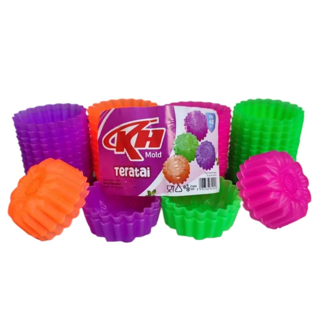 3 lusin cetakan puding bunga teratai diameter 7 cm