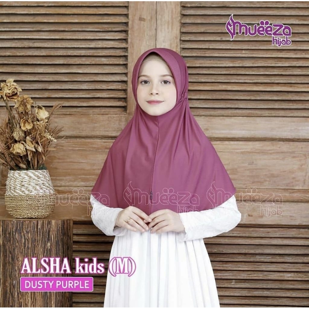 Jilbab Anak, warna Dusty Purple