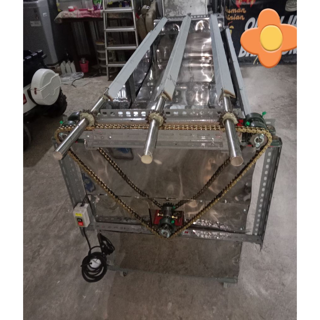 Mesin guling ayam otomatis kapasitas 30 ekor ayam/Siap Hasilkan Cuan/FREE PACKING KAYU