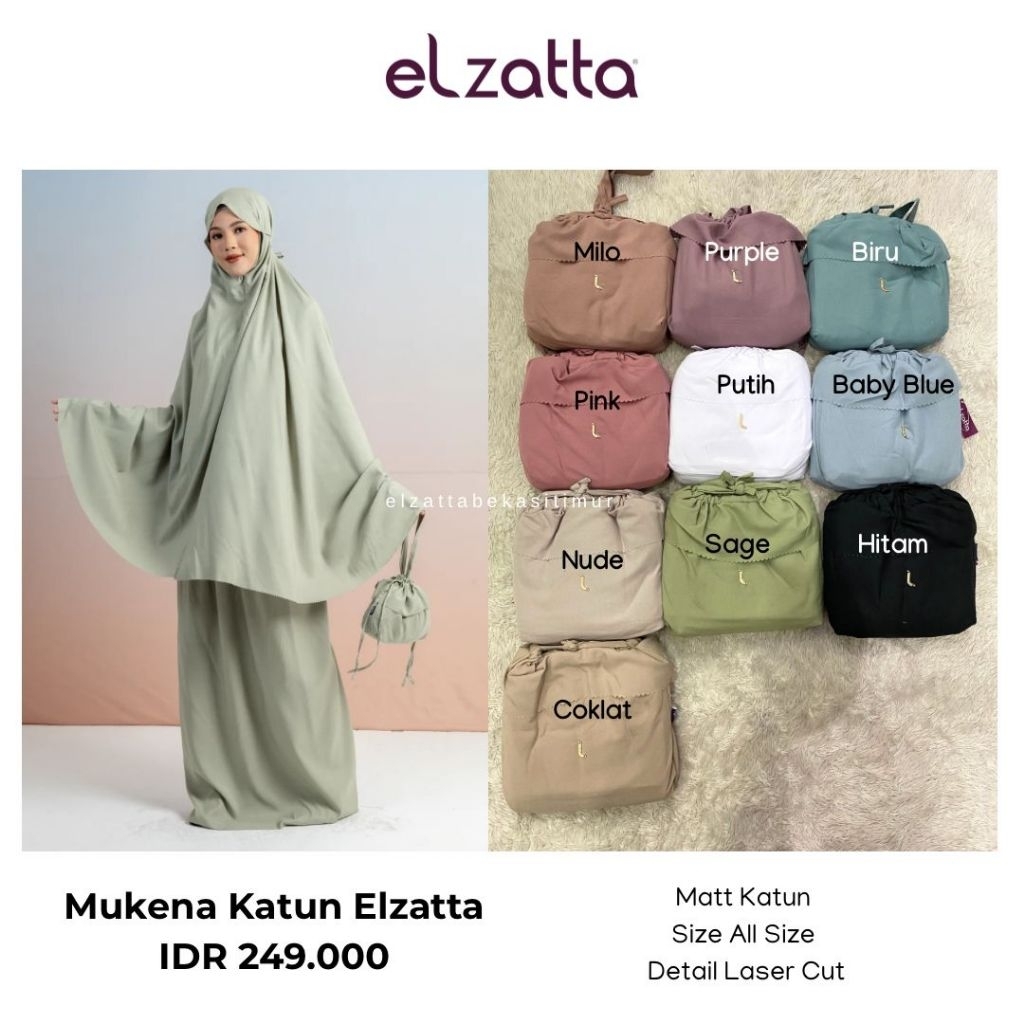 ELZATTA Mukena Katun Premium Dewasa