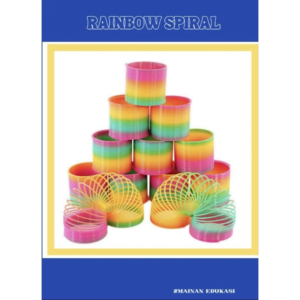 Mainan Rainbow spiral mainan gelang pelangi mainan spiral pelangi