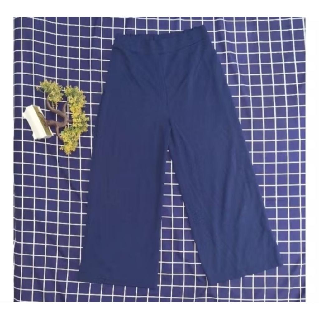 celana panjang wanita biru navy