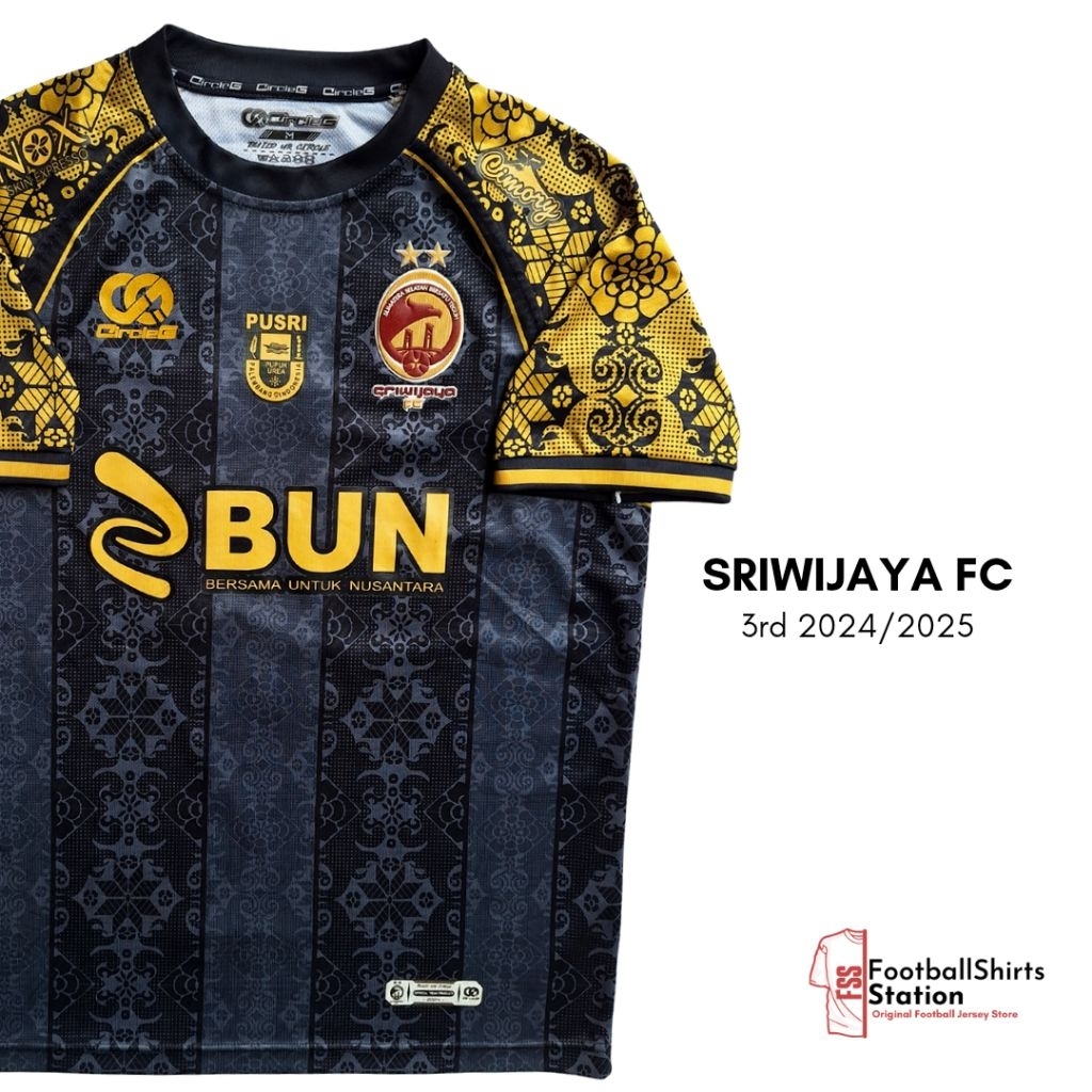 Jersey Sriwijaya FC 3rd 2024/2025 Player Issue Nameset Valpoort Size M Original Circle G