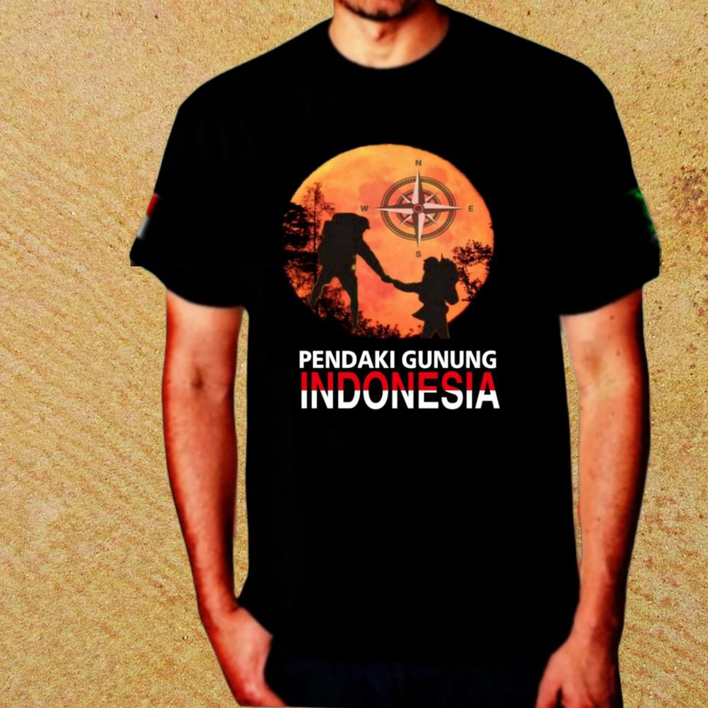 Kaos pendaki gunung Indonesia/pendaki gunung/kaos sablon DTF