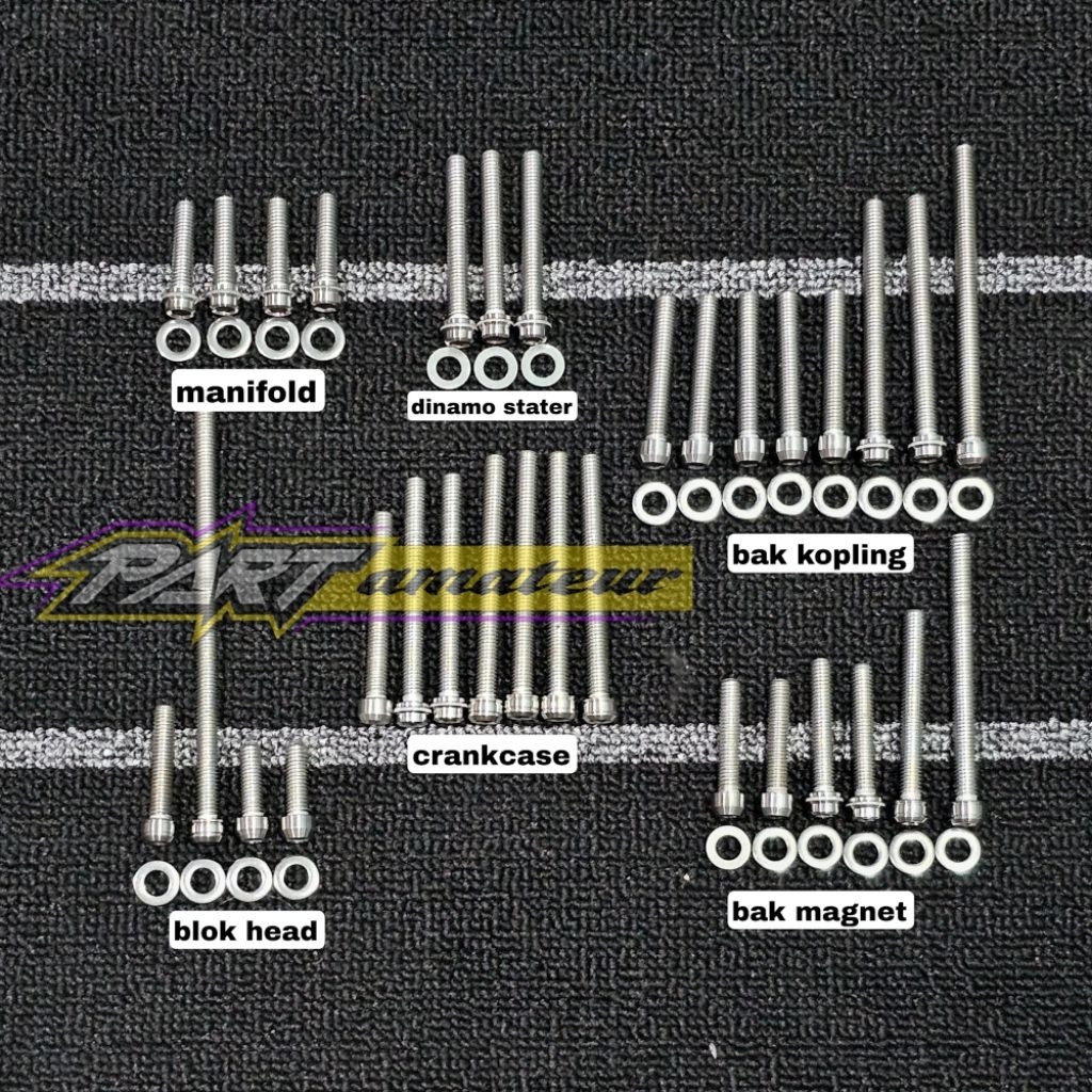 Baut L kalter kanan kiri grand baut L stainless bubut baut L bubut mesin grand c series baut bak kop