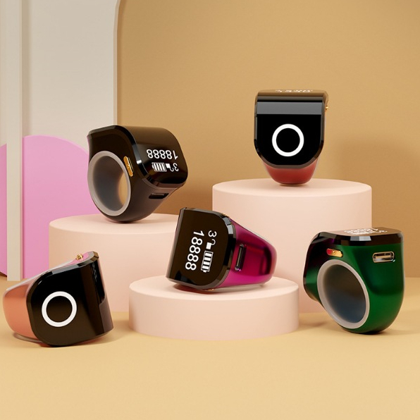 TASBIH DIGITAL S10 Mewah Tombol Sentuh Layar AMOLED Besar Charging Type C Tahan Air 2 Ring Silicon F