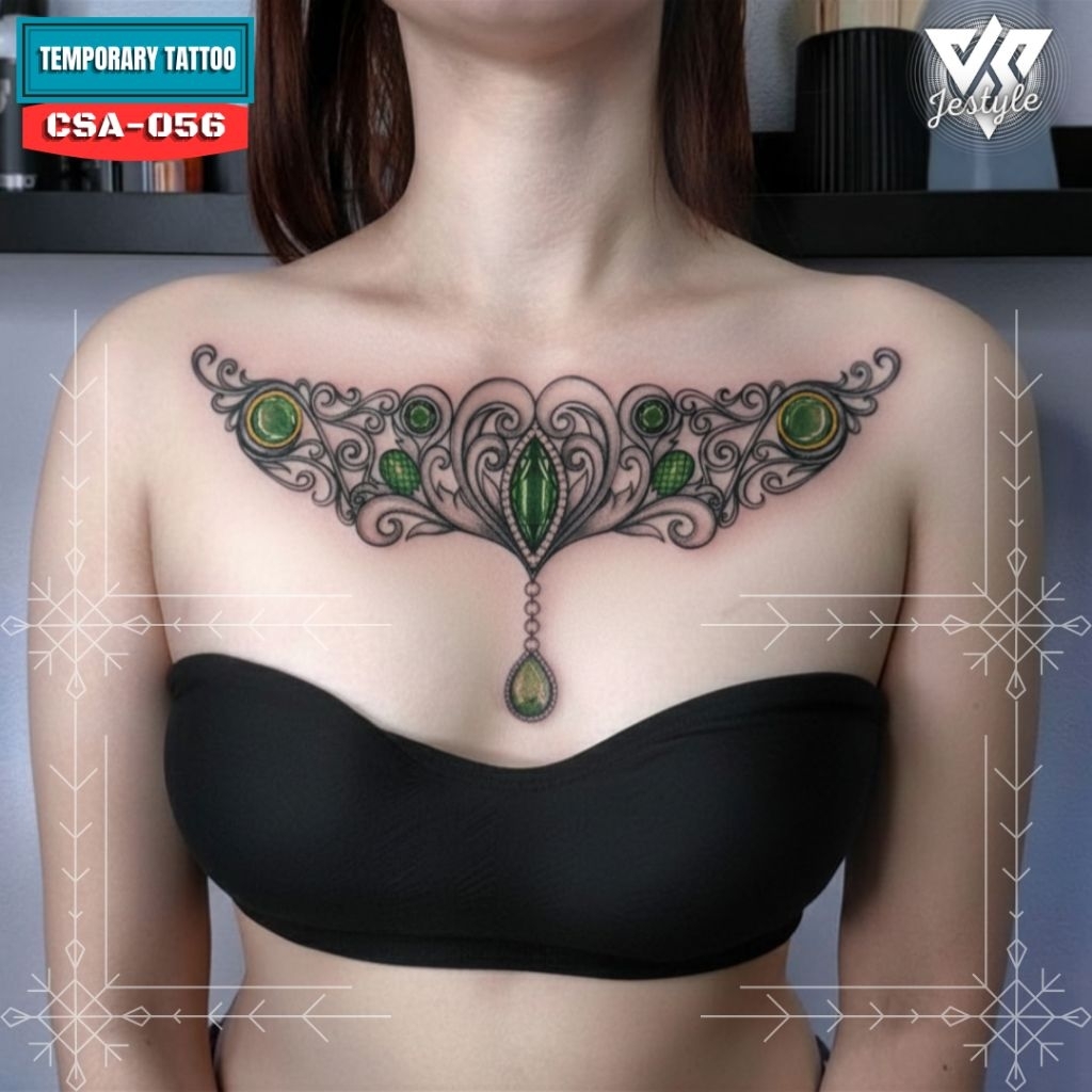 [CSA][BC-056] Tato Temporer Dada Punggung pria Wanita 24x14cm