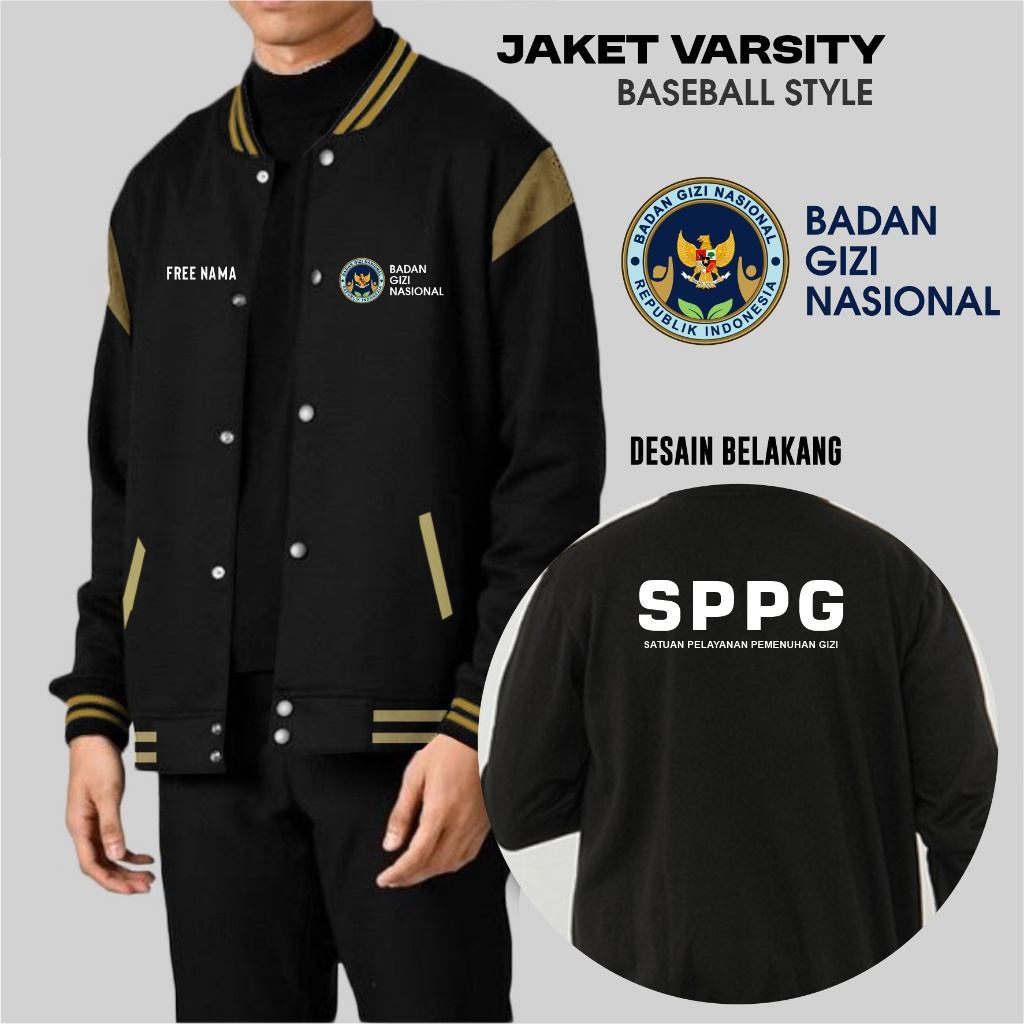 Jaket SPPG Varsity Base Ball / Jaket Kain Flace / Jaket Pria Wanita / Jaket Distro