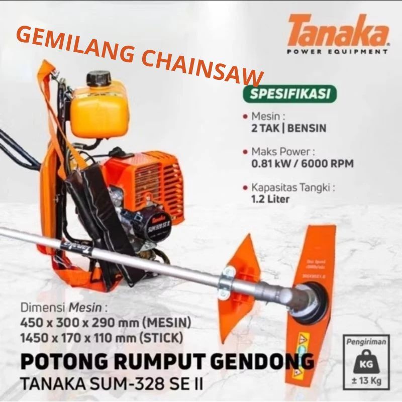 Mesin Potong Rumput Tanaka SUM 328 SE II Original .Mesin Potong Rumput Tanaka SUM-328 SE II Komplit 
