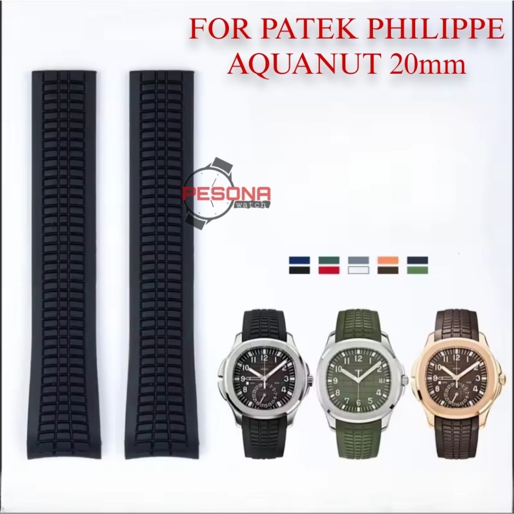 Strap Tali Jam Tangan Patek Philippe 5167r Aquanut Tali Jam Tangan Patek Philippe Rubber 20mm