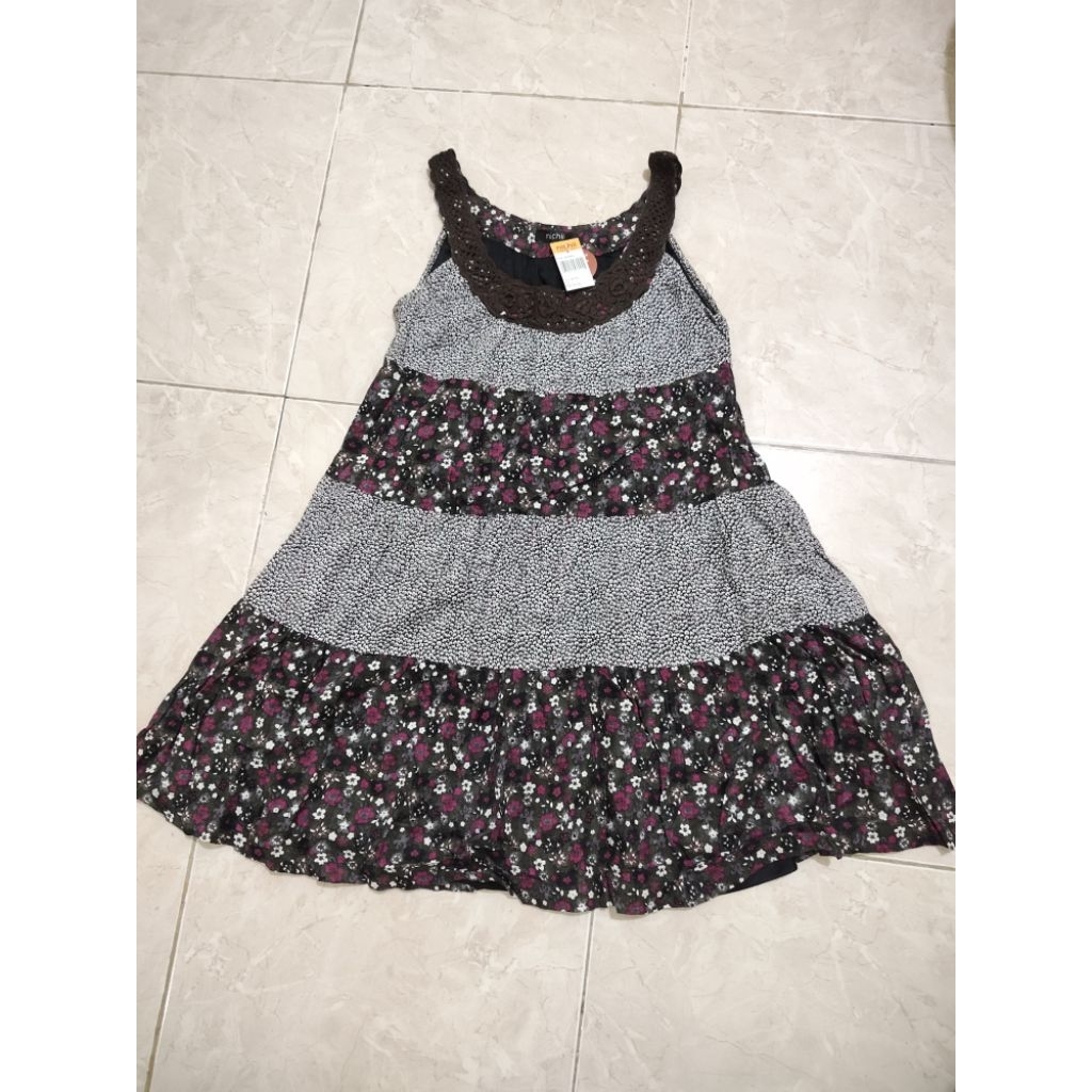 New Dress motif bunga size s