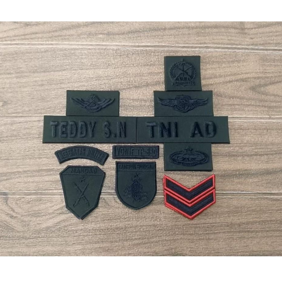 FULL 1 SET PAPAN NAMA BORDIR ATRIBUT TNI AD MALVINAS MIKA TIMBUL
