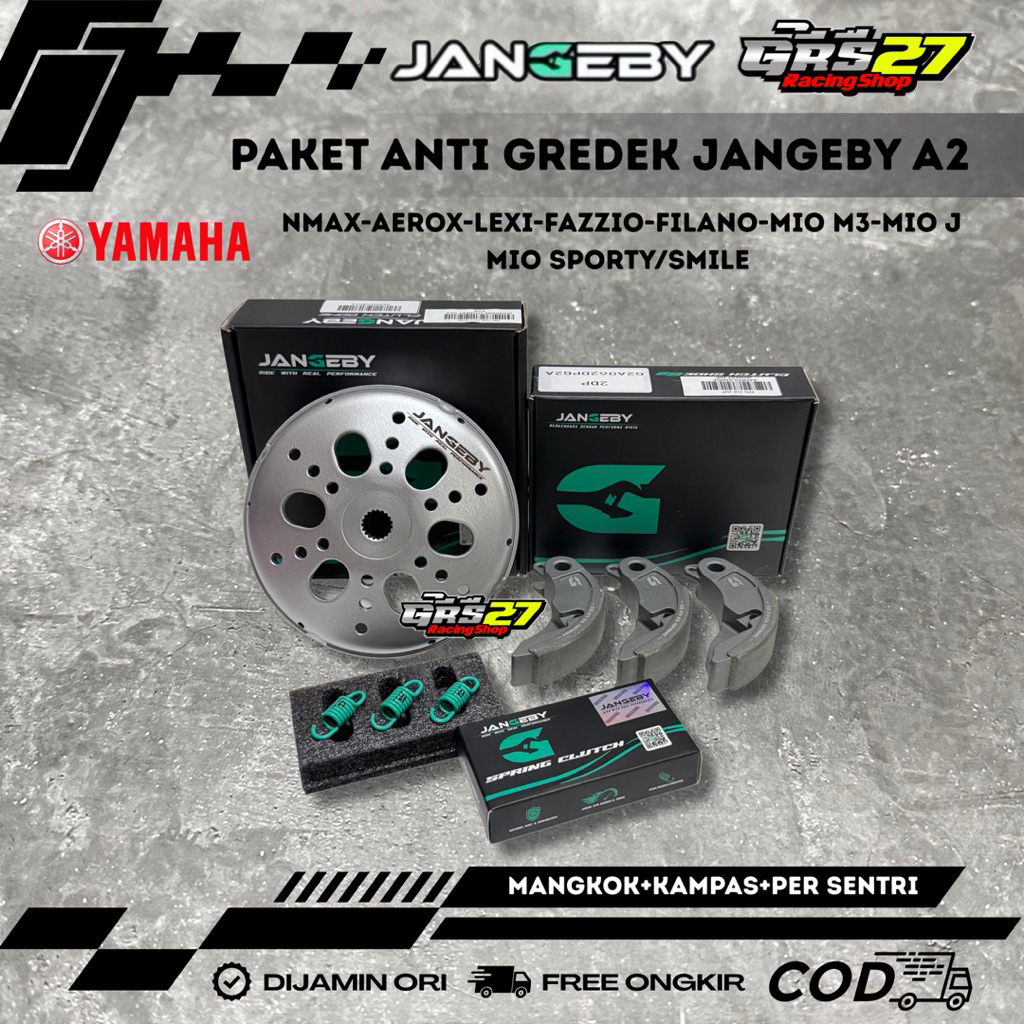 PAKET ANTI GREDEK JANGEBY A2 MANGKOK SET KAMPAS GANDA DAN PER SENTRI JANGEBY NMAX AEROX LEXY FAZZIO 