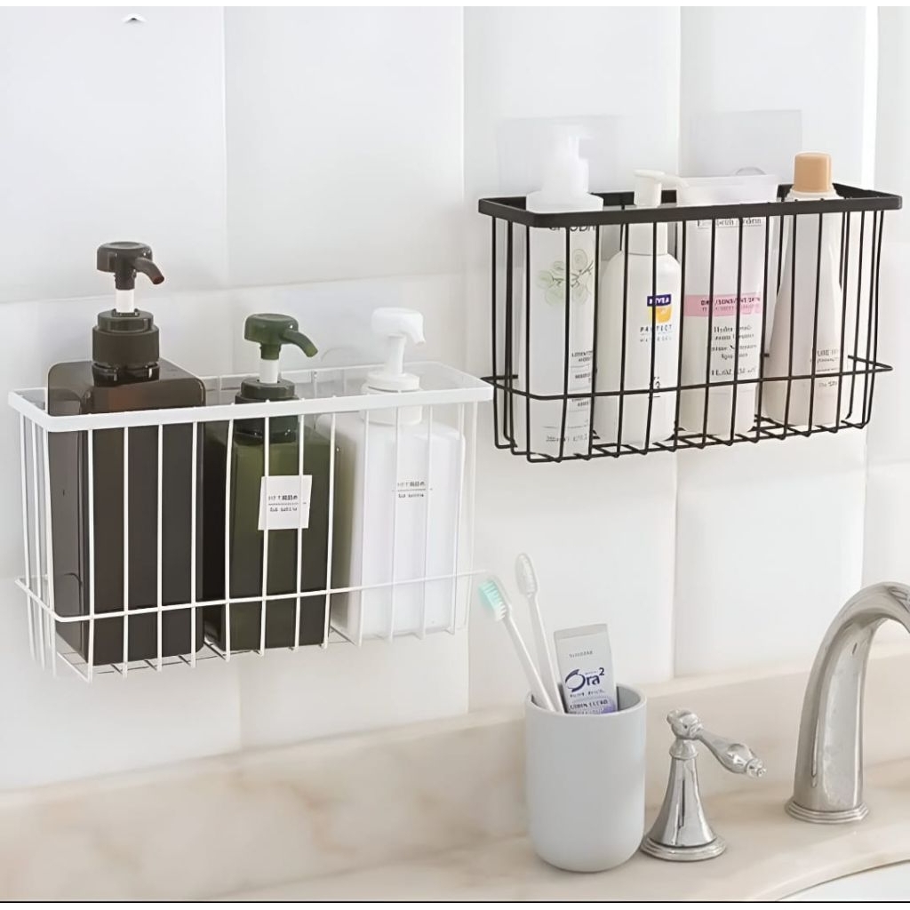 rak besi dinding kamar mandi tempat sabun minimalis rak serbaguna