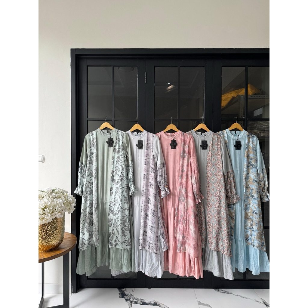 [READY] KANAYA DRESS by JOURNEY / Gamis Model Layering Motif