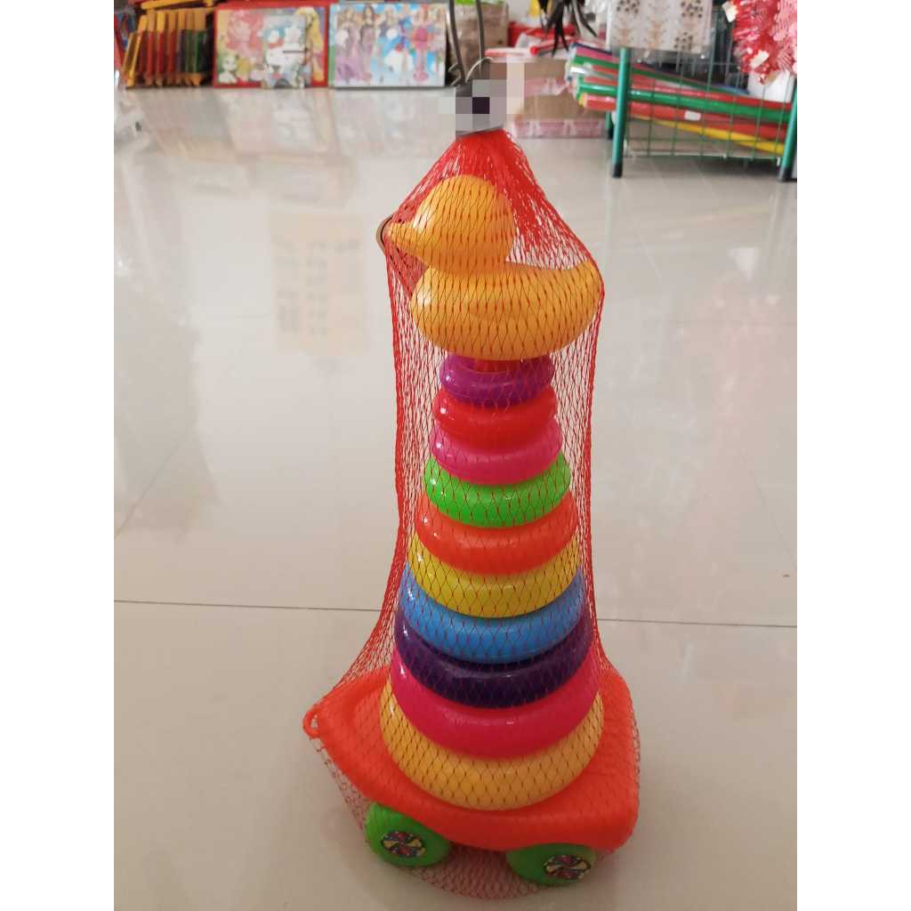 Mainan Donat Susun Roda Donat Mainan Anak Ring Donat