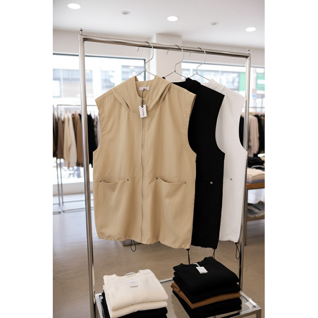 RR Fashion Rompi Parasut Premium Wanita Rompi Parasut / Premium/ Vest/Hoodie/Parasut Import/Kekinian