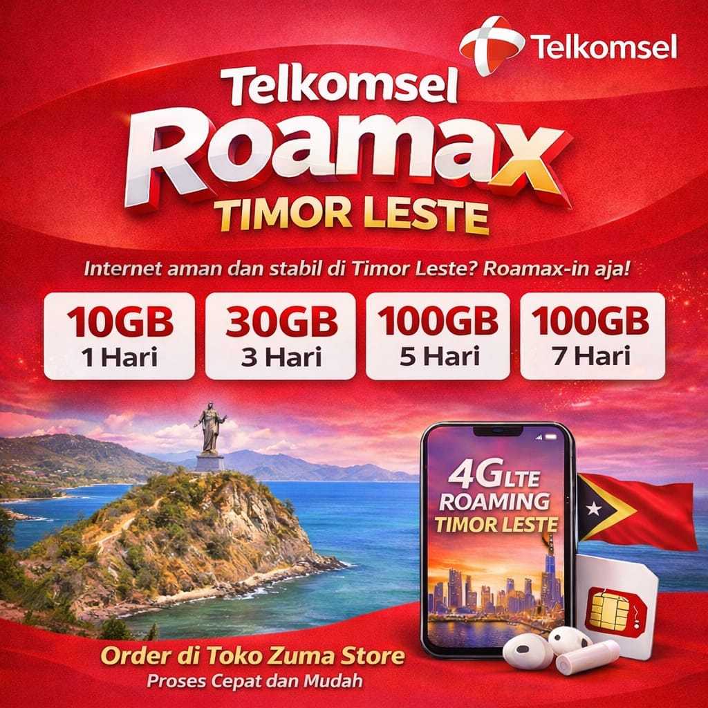 Paket Telkomsel RoaMAX Timor Leste – Internet Luar Negeri Murah & Stabil | Langsung Aktif