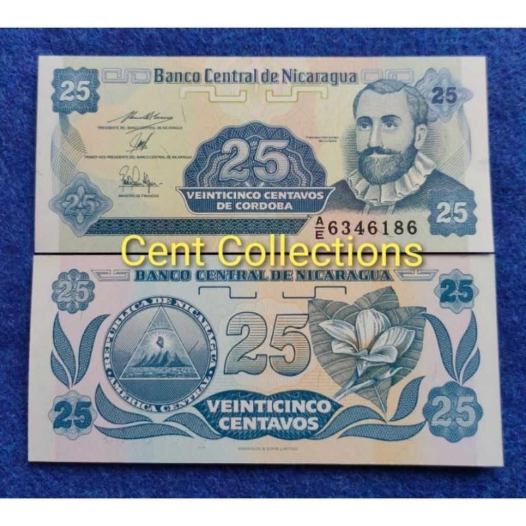 Uang Kuno Asing 25 Nicaragua
